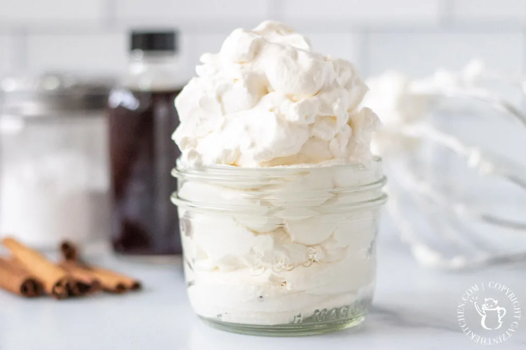 Homemade Whipped Cream in a jar