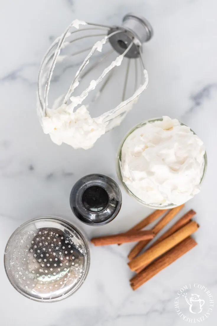 Homemade Whipped Cream ingredients 