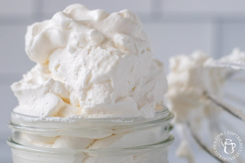 Homemade Whipped Cream close up