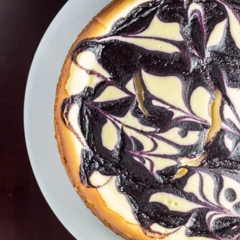 Blueberry Swirl Cheesecake