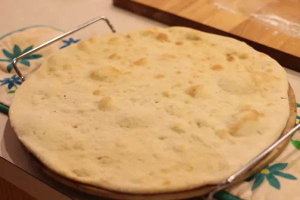 par baking pizza dough