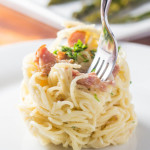 Spaghetti Carbonara | Catz in the Kitchen | catzinthekitchen.com | #spaghetti #pasta #bacon