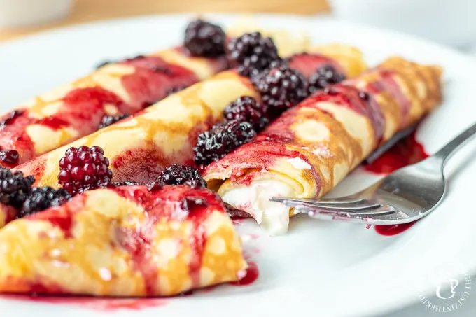 cream filled crepes