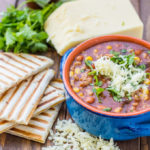 This crockpot taco soup is easy, tasty, and works equally well in fall as well as summer - pair it with some simple quesadillas and you've got a full meal!