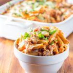 This recipe for baked Italian sausage penne is one of the most tried and true in our home kitchen! We've been making it for years - its simple, warm flavors and heartiness make us happy when it's cold and rainy out!