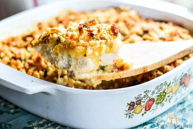 Large Family Chicken and Swiss Casserole