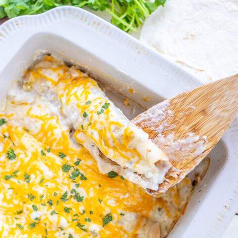 For us, these easy Chicken Enchiladas are classic, one of few recipes we still make from our first year of marriage...you’ll be hooked, too!