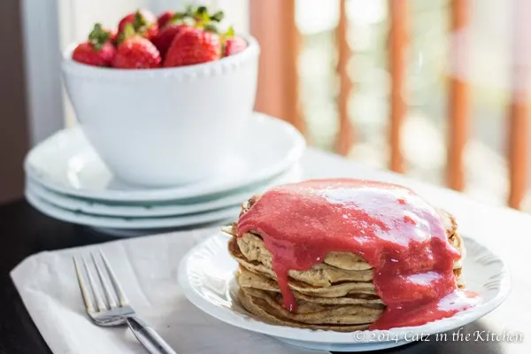 Whole Wheat Griddle Cakes with Fruit Compote