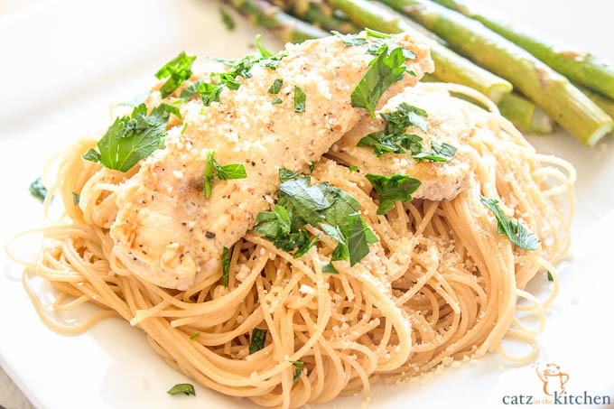 Italian Chicken with Angel Hair Pasta - Catz in the Kitchen