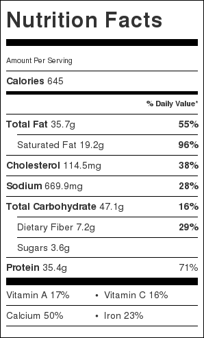 Tex Mex Taco Pasta Nutrition