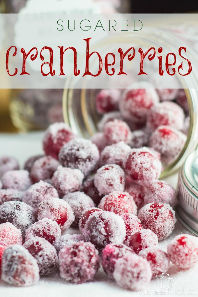 Sugared cranberries are such a simple little treat that don't take a lot of time at all, and you could easily have little hands help you if you have children in the home.