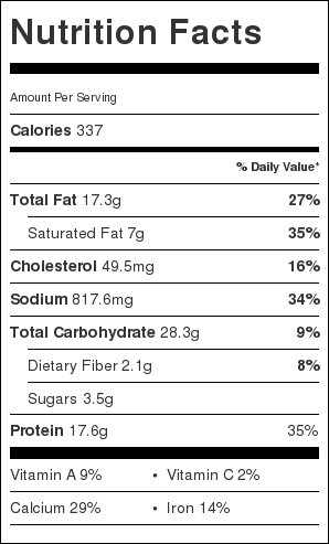 Cinnamon Chicken Enchiladas Nutrition Info