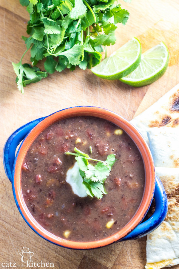 SlowCooker Black Bean Soup Catz in the Kitchen