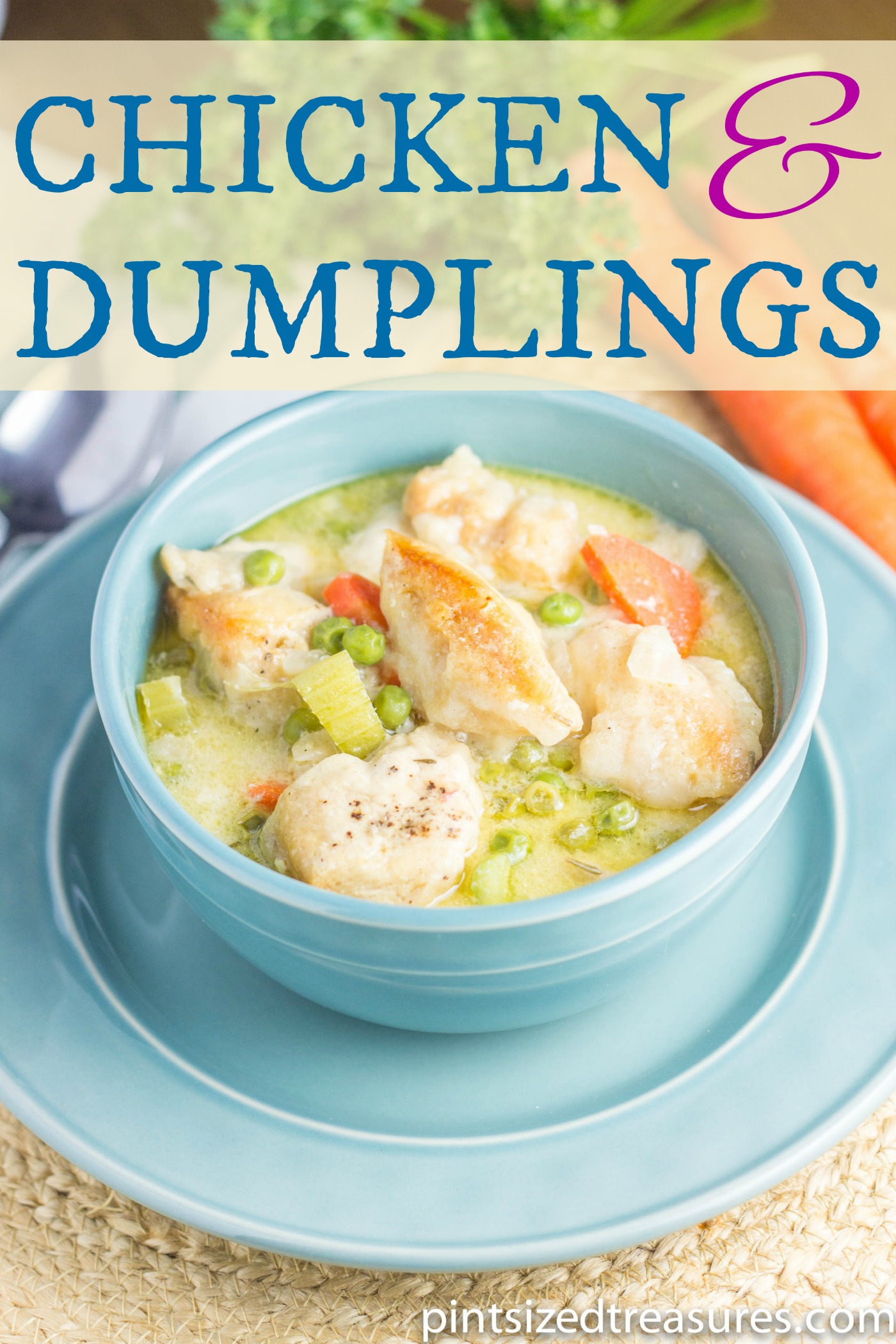 Crockpot Chicken and Dumplings - Catz in the Kitchen