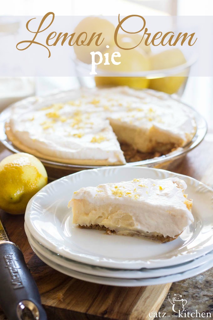 Lemon Cream Pie | Catz in the Kitchen | catzinthekitchen.com #FathersDay
