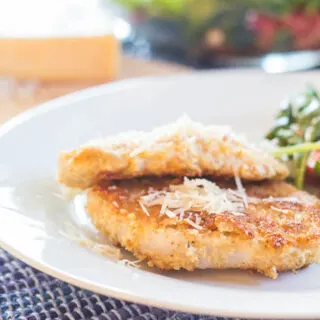 Parmesan Pork Chops with Spinach Salad