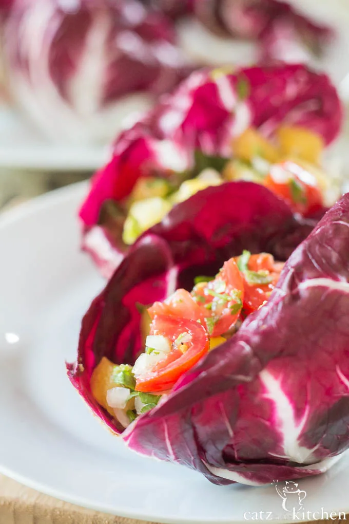 Hawaiian Radicchio Wraps | Catz in the Kitchen | catzinthekitchen.com #wraps