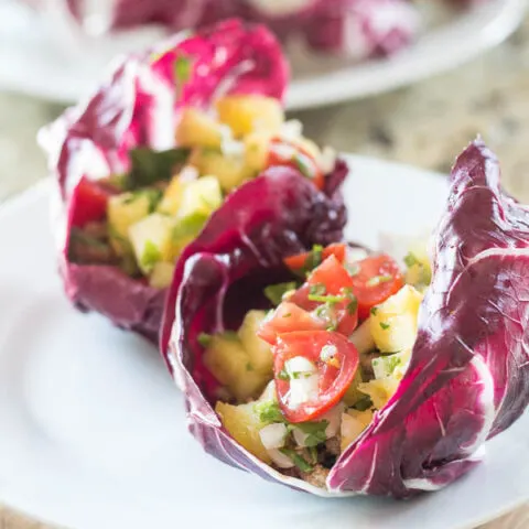 Hawaiian Radicchio Wraps | Catz in the Kitchen | catzinthekitchen.com #wraps