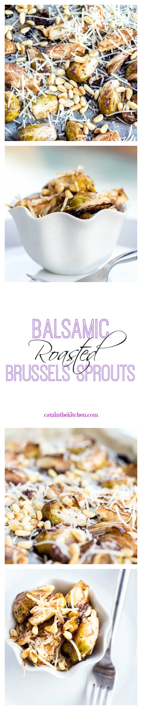 Balsamic Roasted Brussels Sprouts | Catz in the Kitchen | catzinthekitchen.com #balsamic
