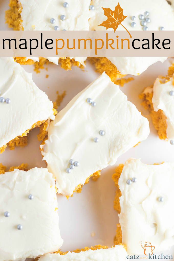 Maple Pumpkin Cake | Catz in the Kitchen | catzinthekitchen.com | #cake #fall #pumpkin