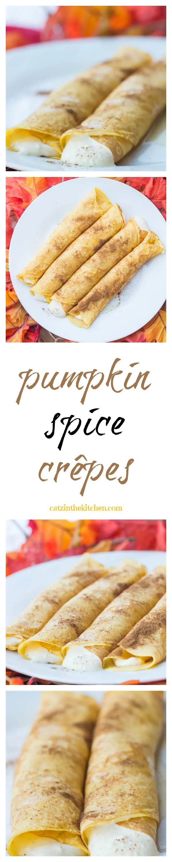 Pumpkin Spice Crêpes | Catz in the Kitchen | catzinthekitchen.com | #crepes #fall #pumpkin