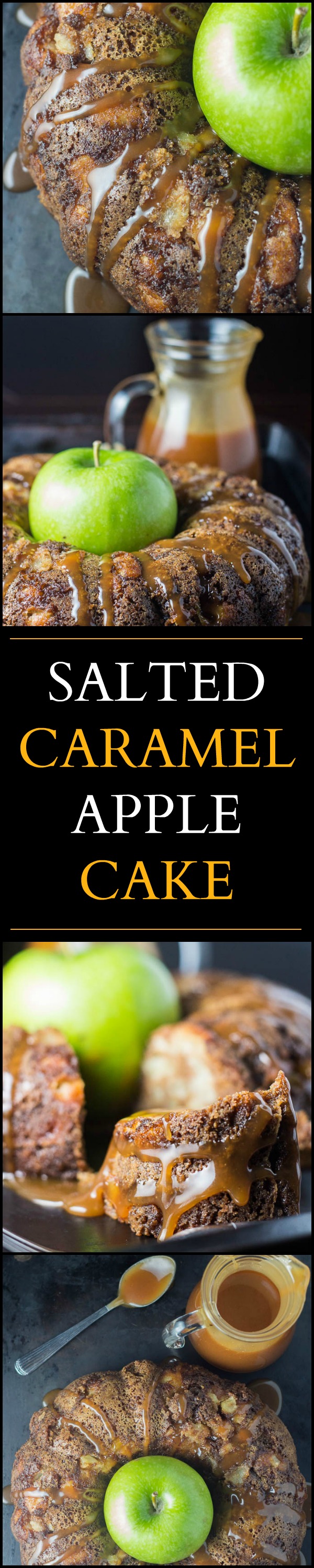 Salted Caramel Apple Cake | Catz in the Kitchen | catzinthekitchen.com | #caramel #fall #cake