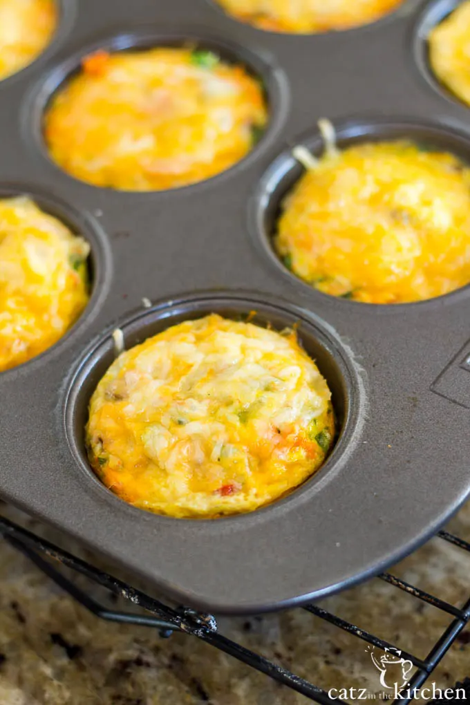 Skinny Veggie Egg Muffins | Catz in the Kitchen | catzinthekitchen.com | #healthy #breakfast #skinny