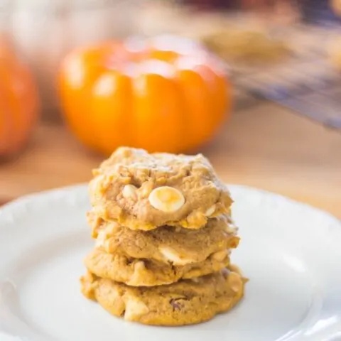 Macadamia Nut White Chip Pumpkin Cookies