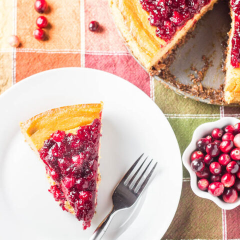 Pumpkin Cranberry Cheesecake