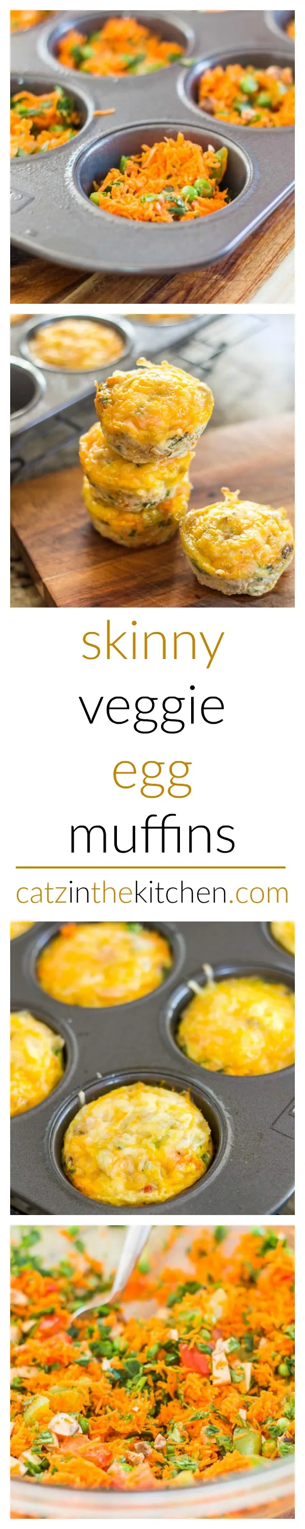 Skinny Veggie Egg Muffins | Catz in the Kitchen | catzinthekitchen.com | #healthy #breakfast #skinny