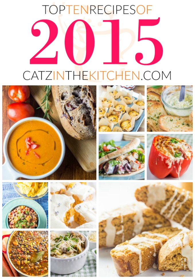 Top Ten Recipes of 2015 | Catz in the Kitchen | catzinthekitchen.com | #2015 #NewYears #Recipes