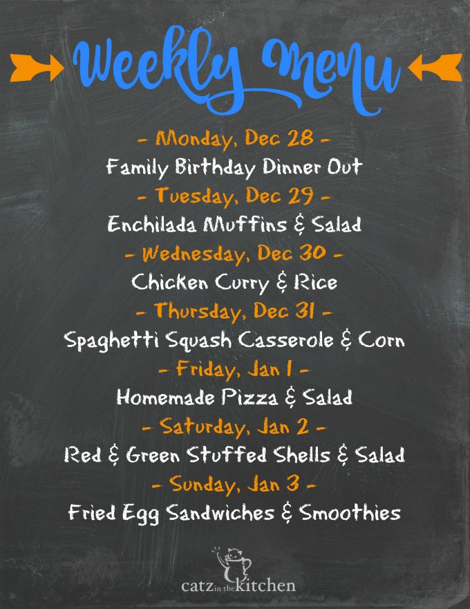 Weekly Menu | Catz in the Kitchen | catzinthekitchen.com | #menu #mealplan