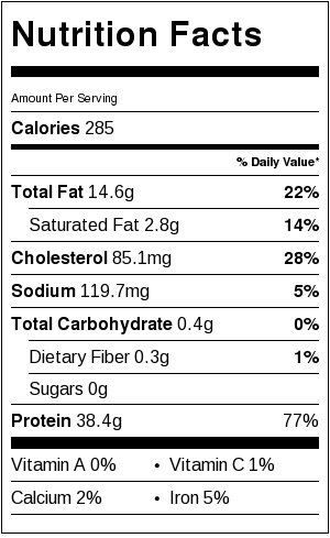 Broiled Rosemary Salmon Nutrition Facts | Catz in the Kitchen | catzinthekitchen.com | #nutrition #salmon #healthy