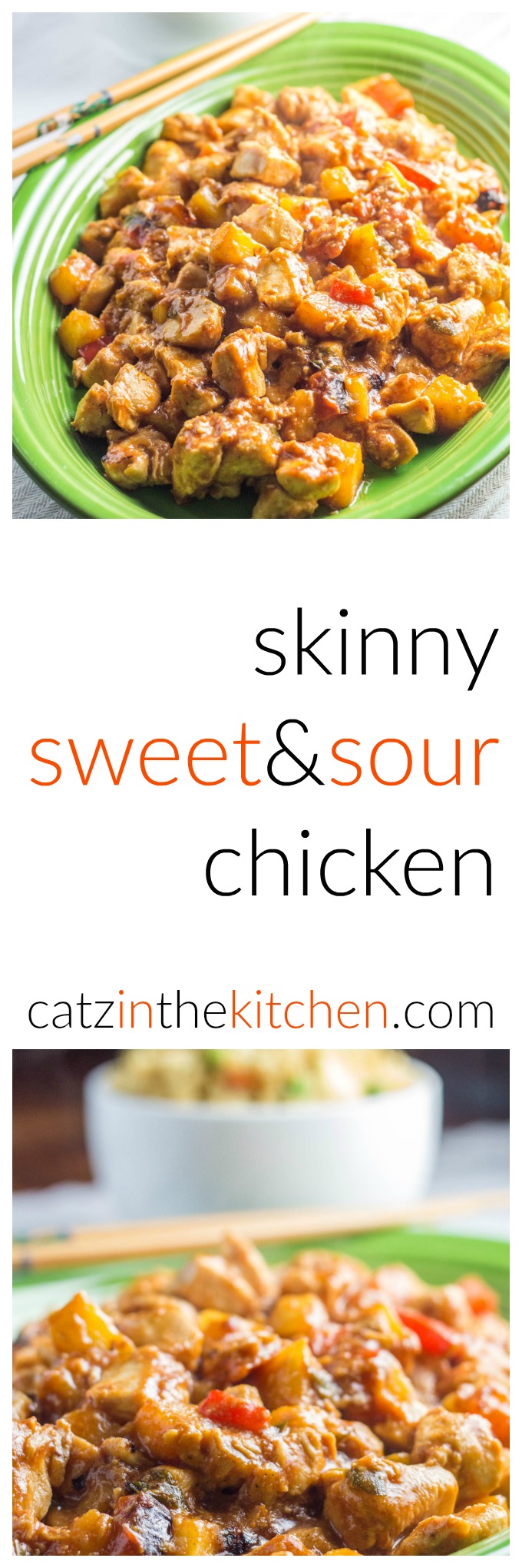 Skinny Sweet & Sour Chicken | Catz in the Kitchen | catzinthekitchen.com | #sweetandsour #healthy #skinny #recipe