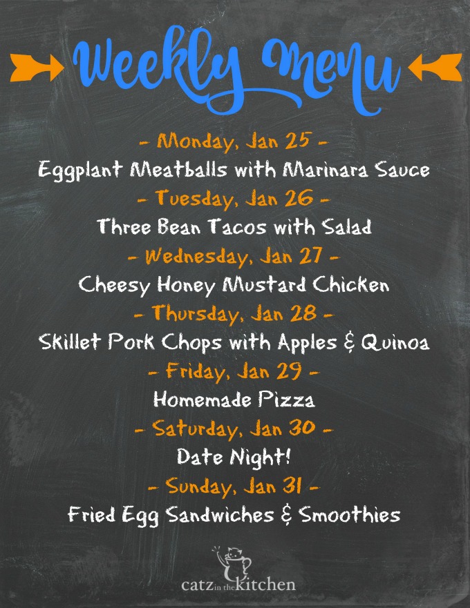 Weekly Menu | Catz in the Kitchen | catzinthekitchen.com | #menu #mealplan