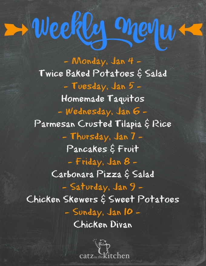 Weekly Menu | Catz in the Kitchen | catzinthekitchen.com | #menu #mealplan