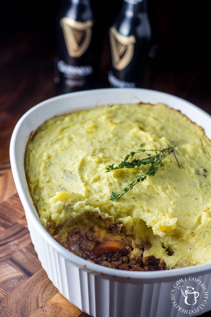 This Irish Shepherd’s Pie uses the classic deep, rich flavor of Guinness to elevate this simple dish into a mouthwatering casserole recipe.