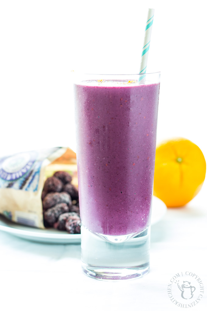 What's creamy, tasty, and healthy, made with nonfat frozen yogurt and delicious Oregon blackberries? This Orange & Ginger Blackberry Smoothie!