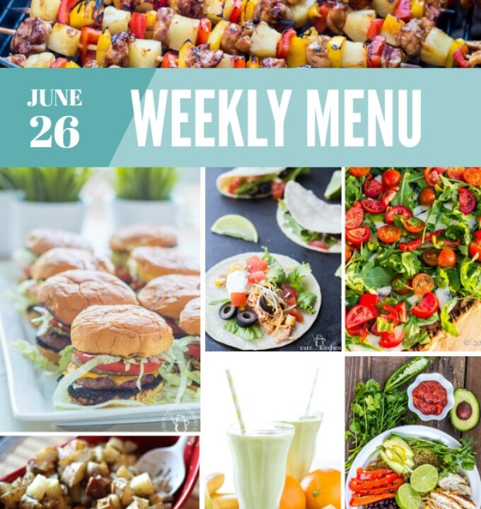 Weekly Menu | Catz in the Kitchen | catzinthekitchen.com | #menu #mealplan