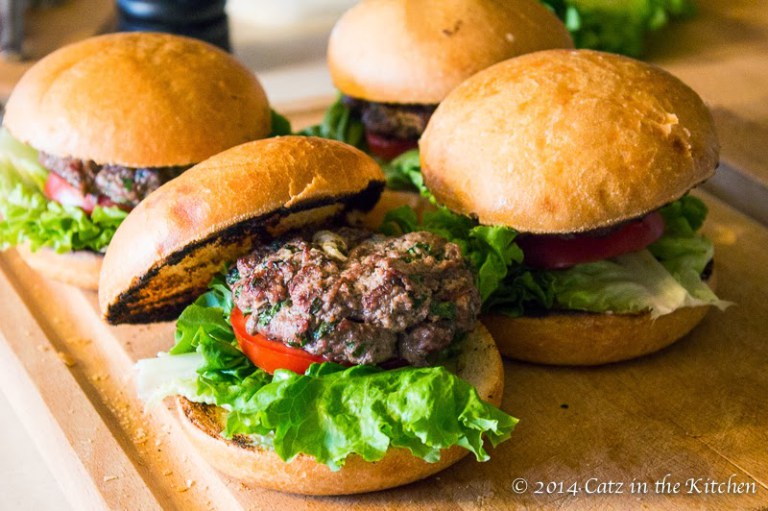 Cooking with Gracie Herb & Cheese Burgers Catz in the Kitchen