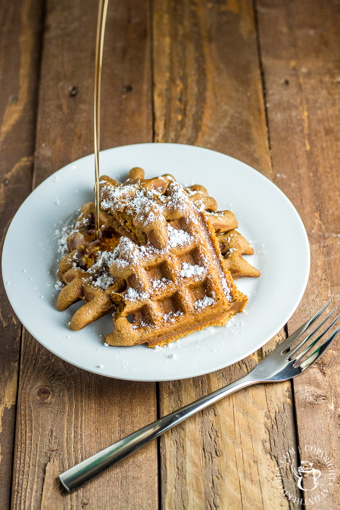 This is a simple, easy recipe for a festive, tasty breakfast! Make these gingerbread waffles during the holidays...or anytime! The gingerbread flavor is subtle, pleasant, and unmistakeable.