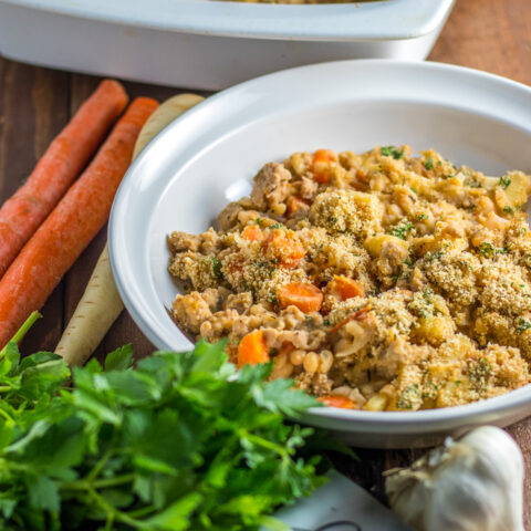 Healthy, easy, and comforting, this simple winter cassoulet is a classic dish from the south of France easily adapted to dairy or gluten-free diets!