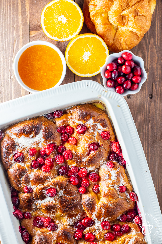 This baked cranberry orange croissant French toast is one of those dishes that comes out gourmet-looking and sophisticated, but is actually absurdly simple!