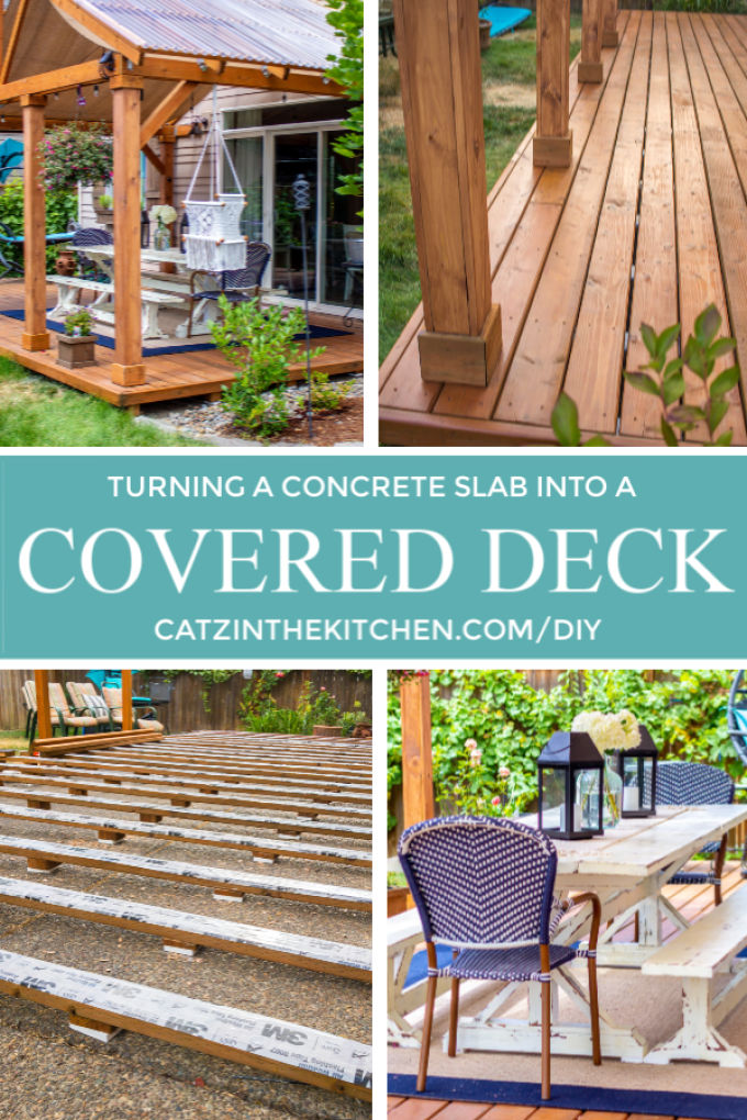 Diy Turning A Concrete Slab Into Covered Deck Catz In The Kitchen - Diy Front Deck Ideas