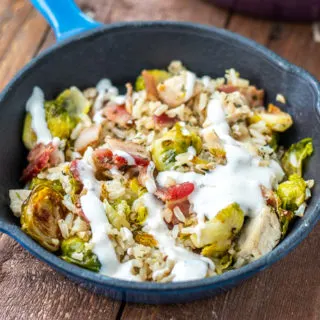 Whether you top this bacon chicken ranch skillet with regular or avocado ranch dressing, this combination of tasty proteins and vegetables is a favorite!