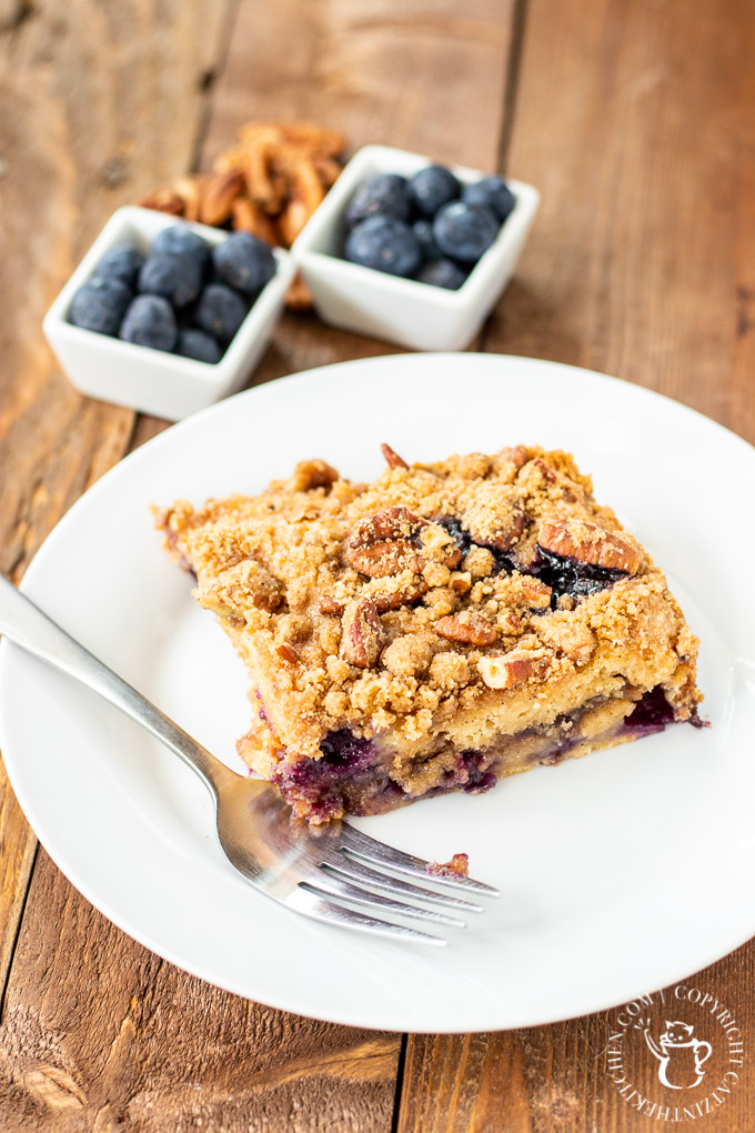 Make it with fresh berries or frozen - either way, this blueberry coffee cake is an easy, slightly indulgent way to start any morning!