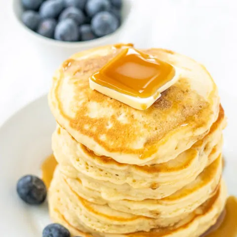 Gracie whips up these pancakes nearly every Friday morning - they're easy, quick, fluffy, and delectable. They're Friday Morning Pancakes!