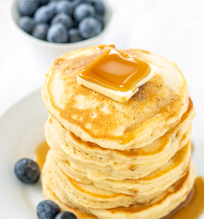 Gracie whips up these pancakes nearly every Friday morning - they're easy, quick, fluffy, and delectable. They're Friday Morning Pancakes!