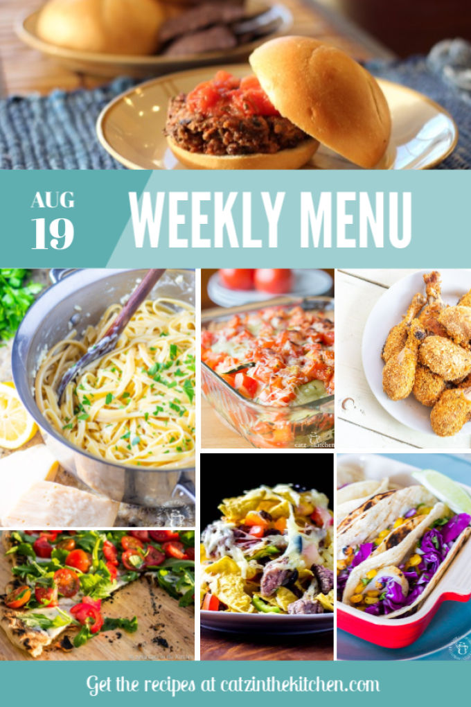 Weekly Menu | Catz in the Kitchen | catzinthekitchen.com | #mealplan