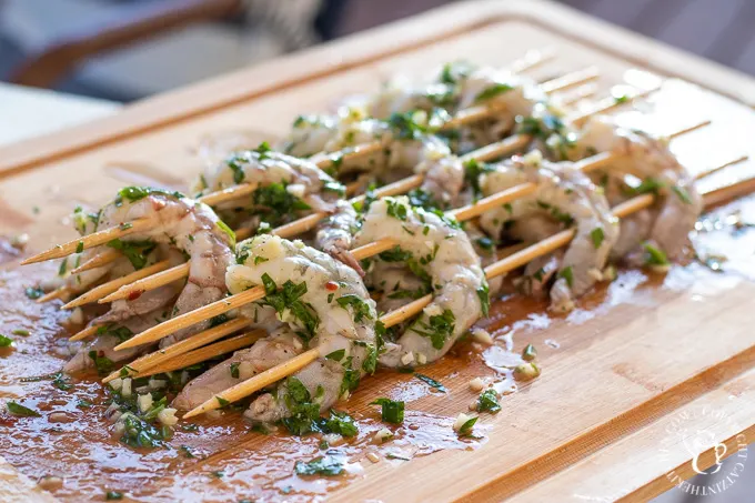 This recipe for grilled shrimp scampi couldn't be easier. A few ingredients for a quick marinade, followed by about five minutes on the grill - delish!